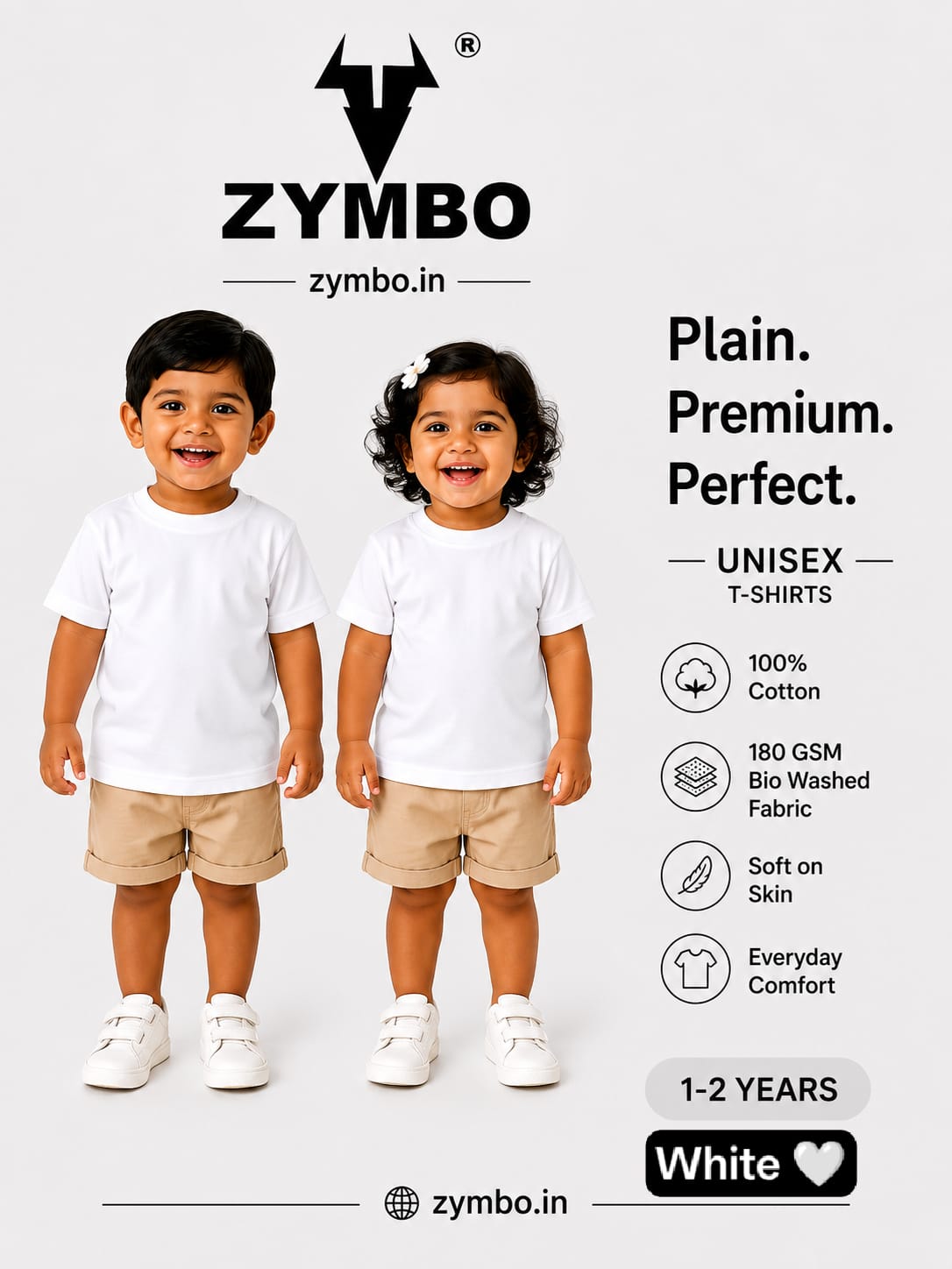 kids plain tshirt
