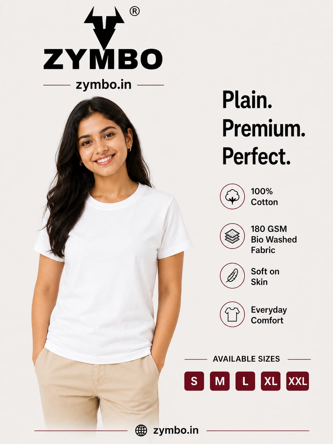 Womens plain T-shirts