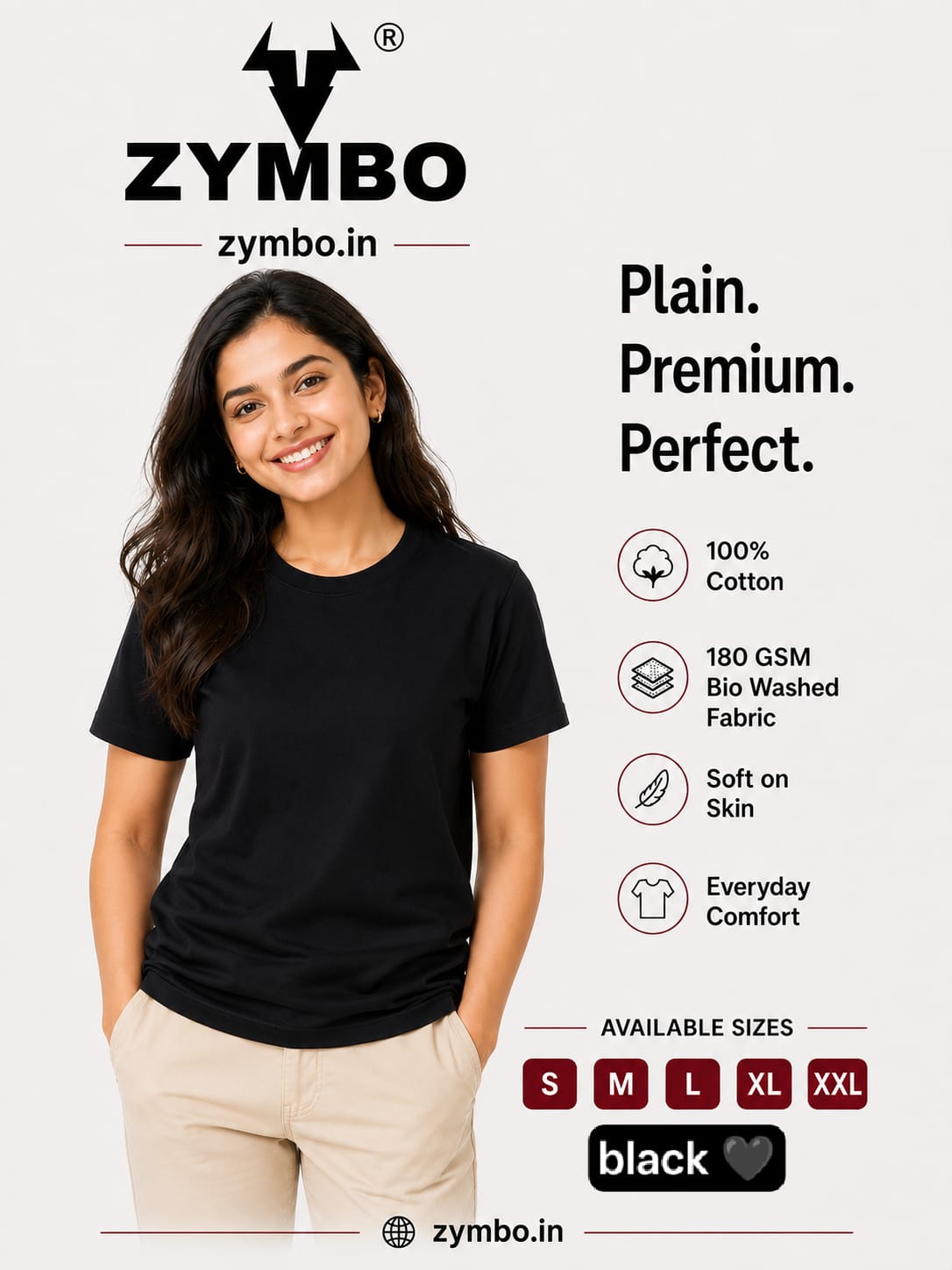 Womens plain T-shirts