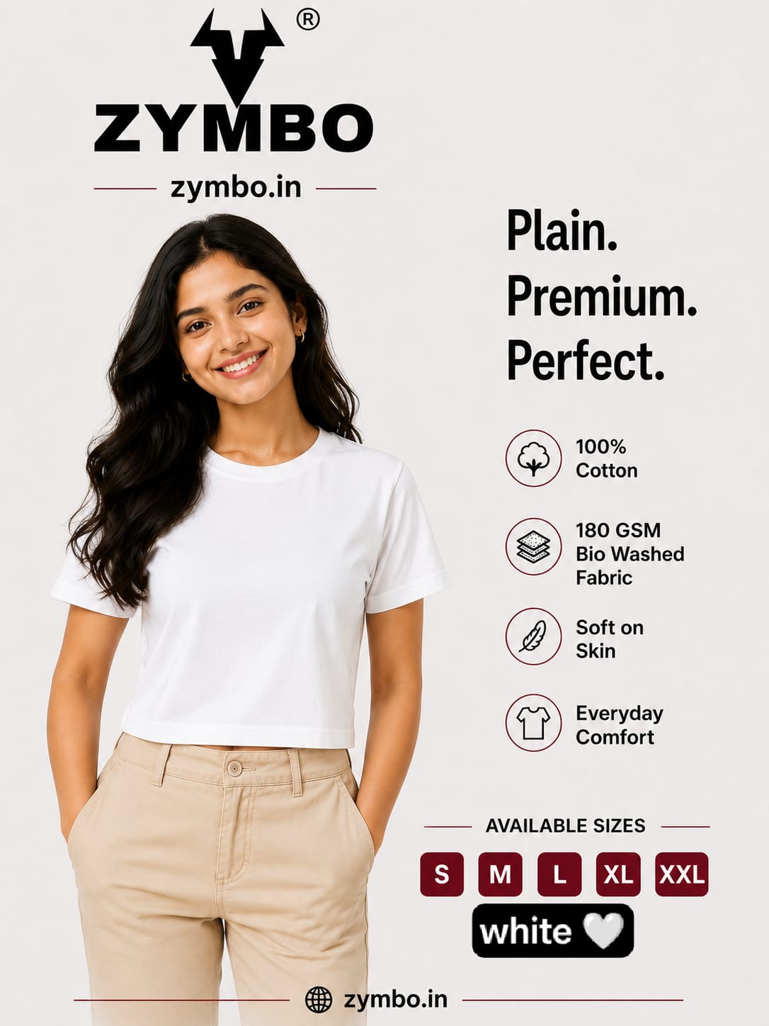 Womens crop top plain T-shirts