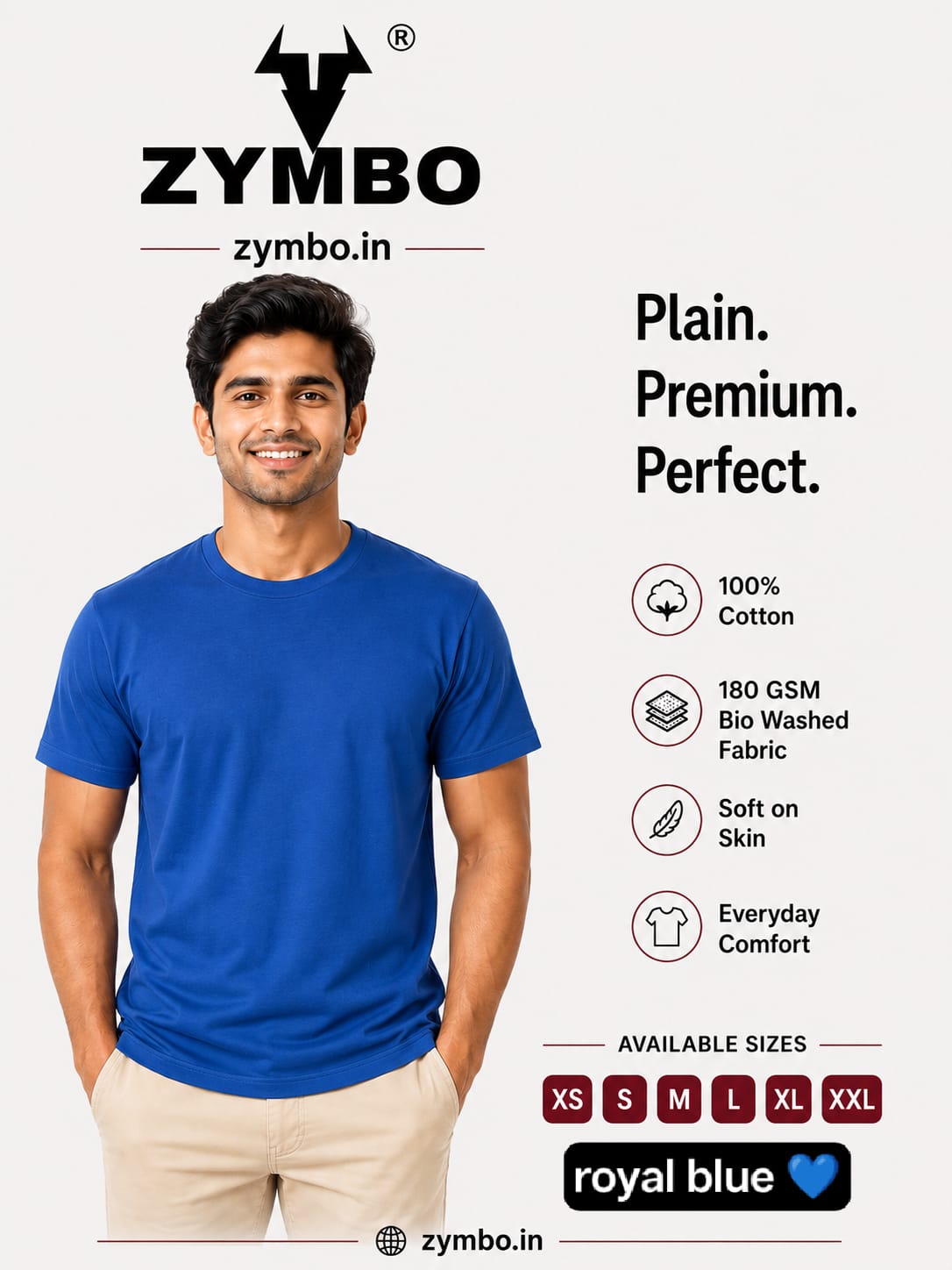 Mens plain T-shirts