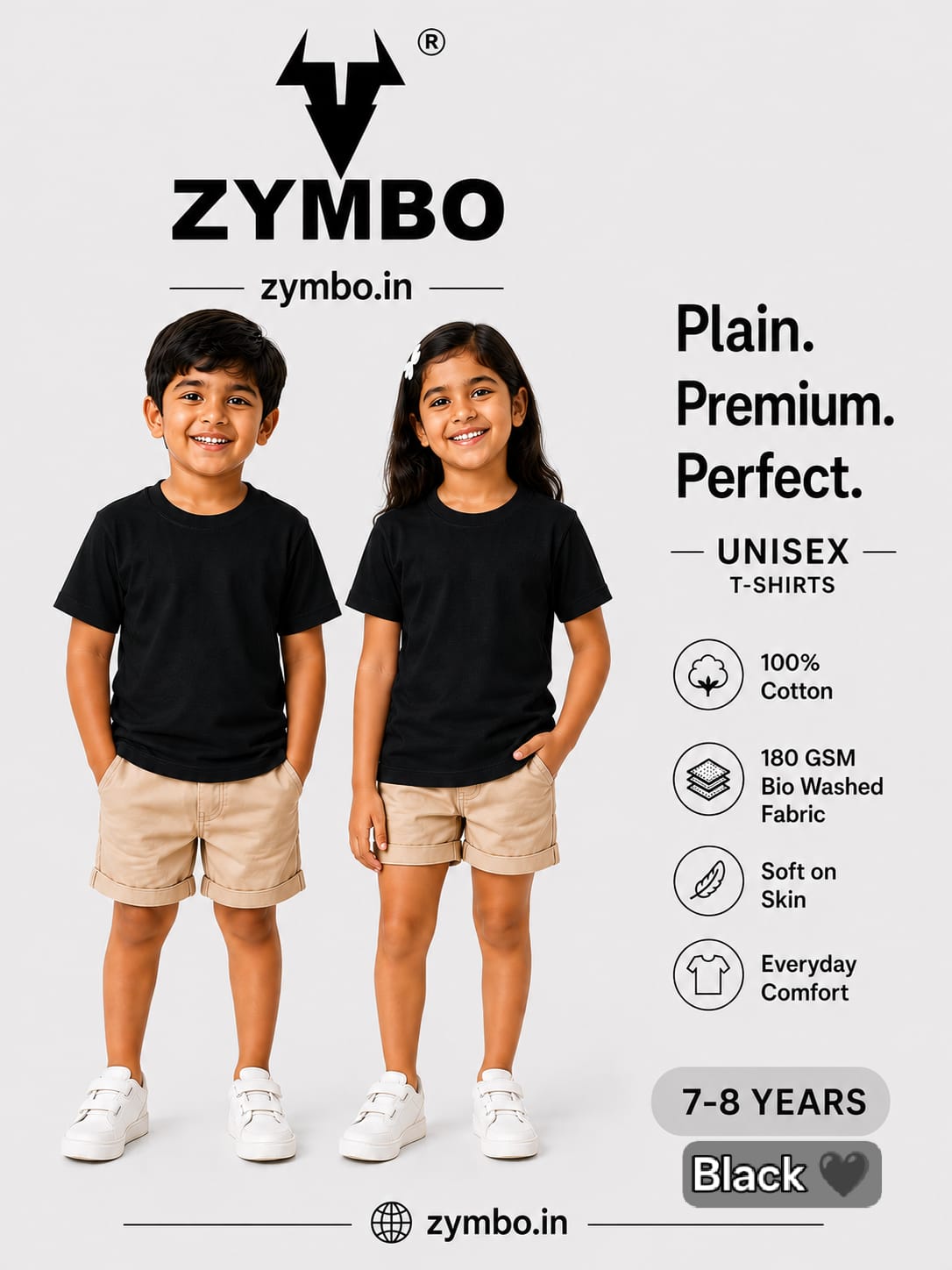 Boys Plain T-Shirt